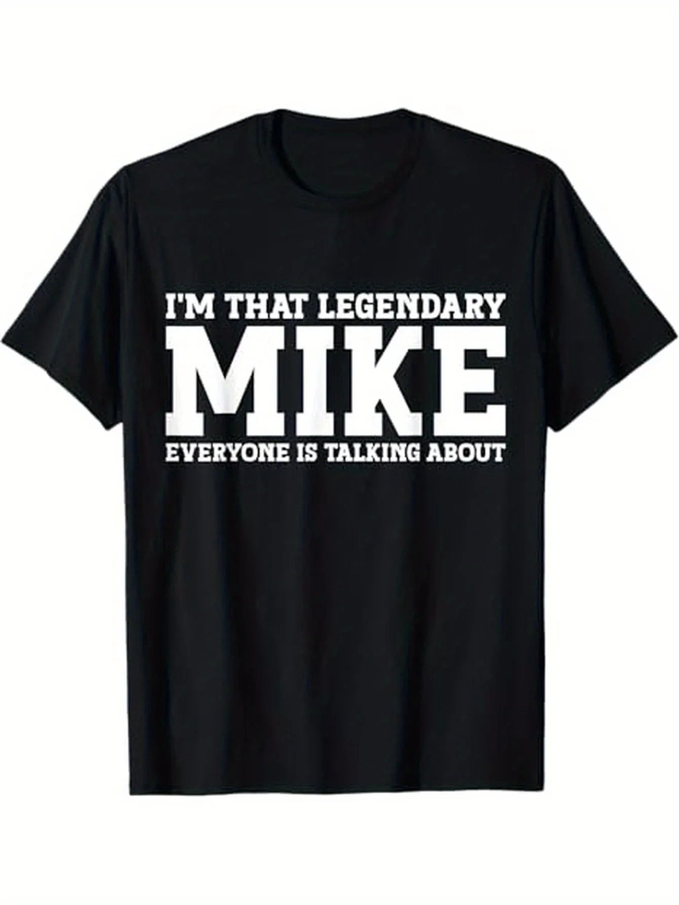 Mike's Name Funny T-Shirt - 100% Cotton, Casual Fit, Machine Washable - Perfect Gift for Men, Black, Sizes S-XXL
