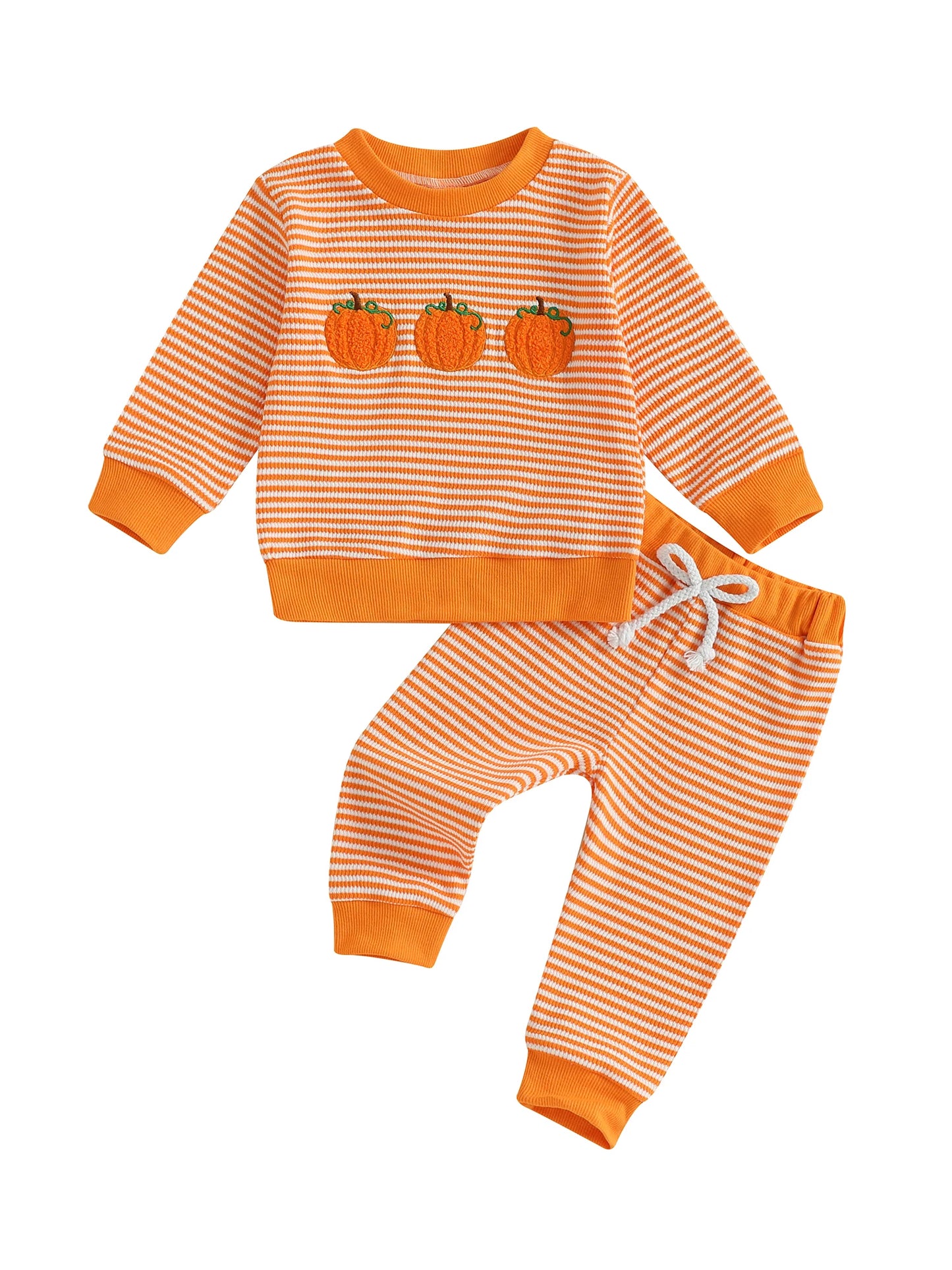 Boys Girls 2-piece Halloween Costume Short Sleeve Round Neck Printed Ghost T-shirt with Black Leggings Trick or Treat Outfit